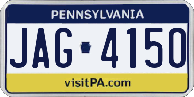 PA license plate JAG4150