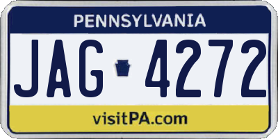 PA license plate JAG4272