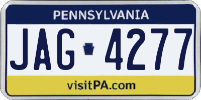 PA license plate JAG4277