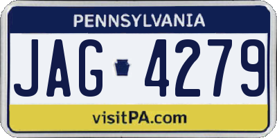 PA license plate JAG4279