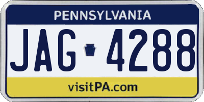 PA license plate JAG4288