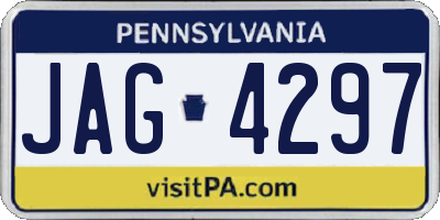 PA license plate JAG4297