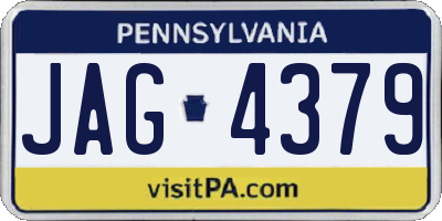 PA license plate JAG4379