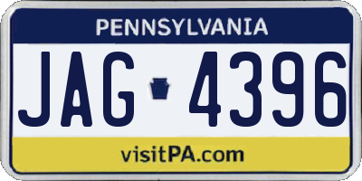 PA license plate JAG4396