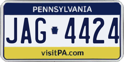 PA license plate JAG4424