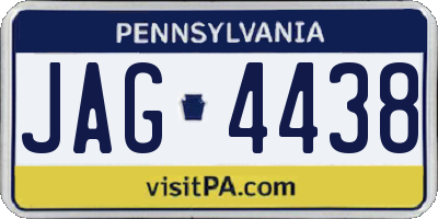PA license plate JAG4438