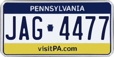 PA license plate JAG4477