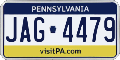 PA license plate JAG4479
