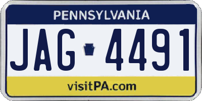 PA license plate JAG4491