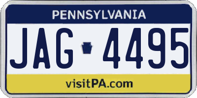 PA license plate JAG4495