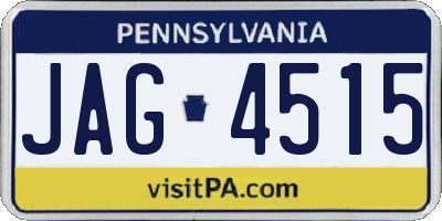 PA license plate JAG4515