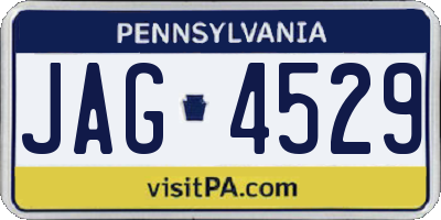 PA license plate JAG4529