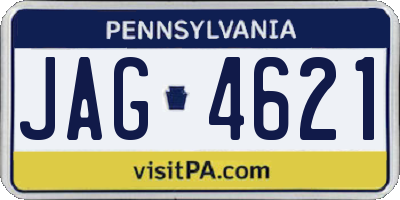 PA license plate JAG4621