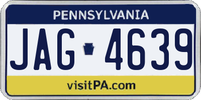 PA license plate JAG4639