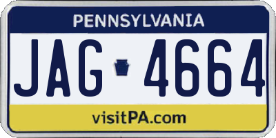 PA license plate JAG4664