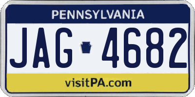 PA license plate JAG4682