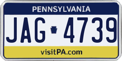 PA license plate JAG4739