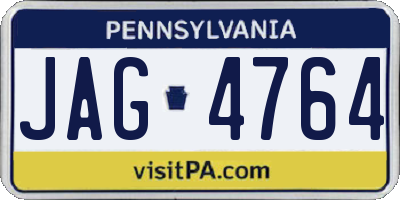 PA license plate JAG4764