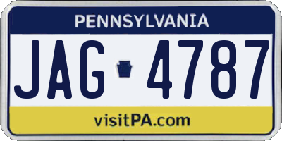 PA license plate JAG4787