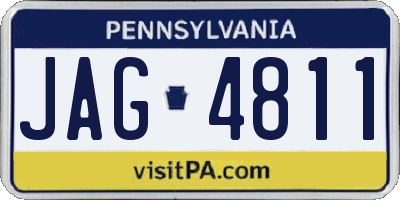 PA license plate JAG4811