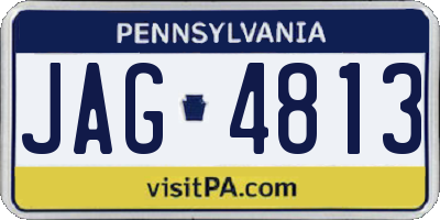 PA license plate JAG4813