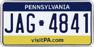 PA license plate JAG4841