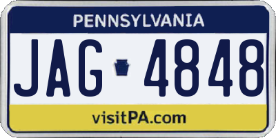 PA license plate JAG4848
