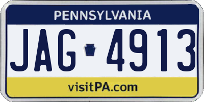 PA license plate JAG4913