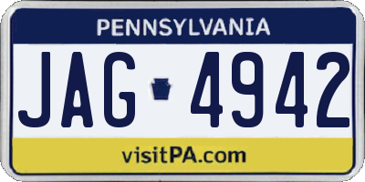 PA license plate JAG4942