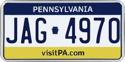 PA license plate JAG4970