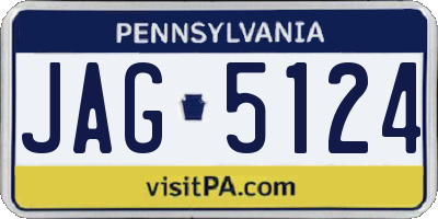 PA license plate JAG5124