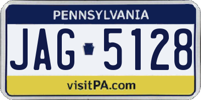 PA license plate JAG5128