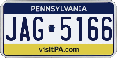 PA license plate JAG5166