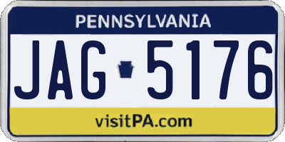 PA license plate JAG5176