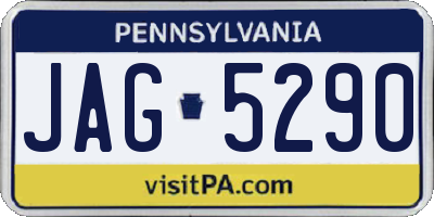 PA license plate JAG5290