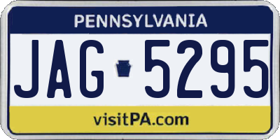 PA license plate JAG5295