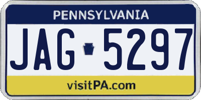 PA license plate JAG5297