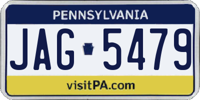 PA license plate JAG5479