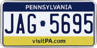 PA license plate JAG5695
