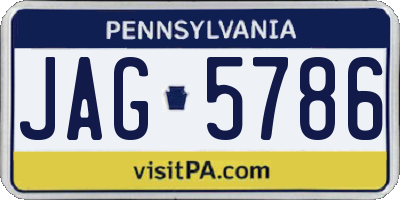PA license plate JAG5786