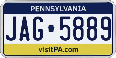 PA license plate JAG5889