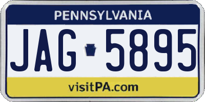PA license plate JAG5895
