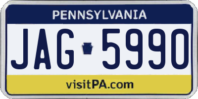 PA license plate JAG5990