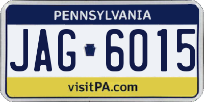 PA license plate JAG6015