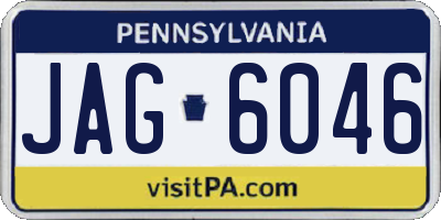 PA license plate JAG6046