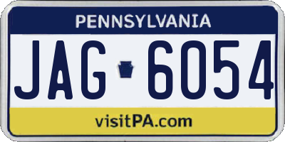 PA license plate JAG6054