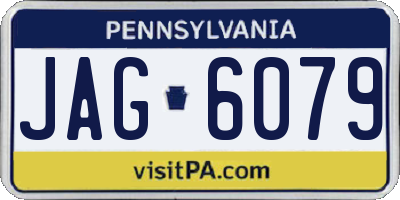 PA license plate JAG6079