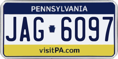 PA license plate JAG6097