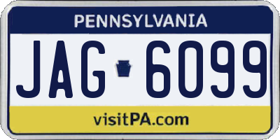 PA license plate JAG6099