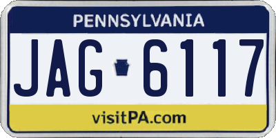 PA license plate JAG6117